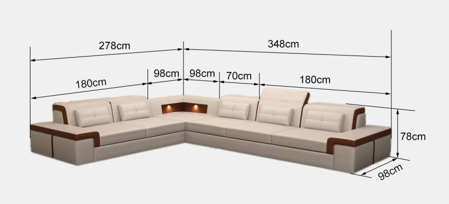 Dīvāns Stūra dīvāns Polster Wohnzimmer dizains Stūra dīvāns LForm Wohnlandschaft USB + LED