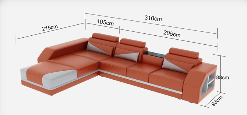 Ādas stūra dīvāns ar USB, mēbelēti dīvāni, dīvāni, dzīvojamās istabas luksusa komplekts ar stūri.