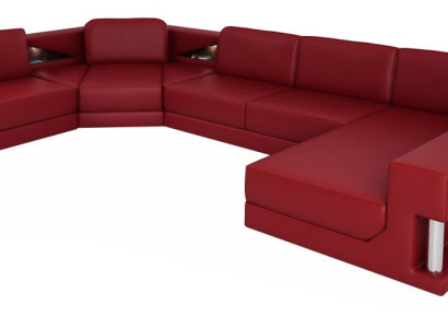 U formā Sofa Couch Gultas Sofa Dzīvojamo telpu dizains Stūra dīvāns Ādas polsterējums Jauns