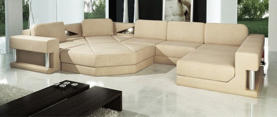 Stacionārā stūra gumijas dīvāns auduma dīvāni sofa sofa U formas dzīvojamo zonu mēbeles jaunas