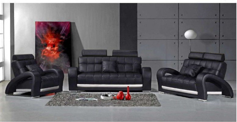 Ādas sofa ar USB dzīvojamās istabas iekārta 3+2+1 vietas komplekts moderns dizaina dīvāns B2023