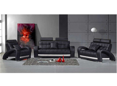 Ādas sofa ar USB dzīvojamās istabas iekārta 3+2+1 vietas komplekts moderns dizaina dīvāns B2023