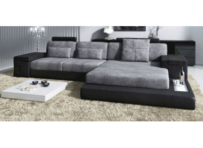 Stūra dīvāns dzīvojamā istaba L-formas polster sofa mākslīgā āda dizains JAUNS Moderns