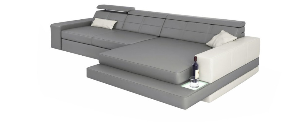 XXL Dīvāns stūra dīvāns ādas dzīvojamo telpu sofa Modernās dizaina L-formas dīvāns