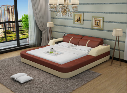 Ūdensgultas viesnīca dubultā gulta gultas pilnīga ādas gulta polsterēta gulta ūdens LB8823