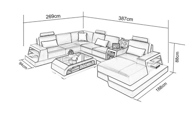 Dizain Wohnungslandschaft Ecksofa Sofa Dīvāns Dīvāni Eckgarnitur Dīvāni Jauna polsterējumaTexCoordeme.
