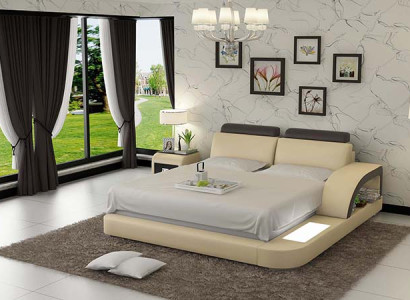 Ūdensgulta ar USB viesnīcas divvietīga gulta pilna ādas gulta polsterēta gulta ūdens.