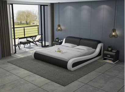 Ūdens gultas viesnīca Doble gultas + USB pilna ādas gulta ūdens polsterbērs