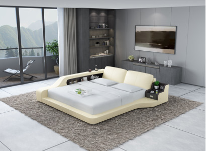 Ūdens gultas viesnīca divvietīgā gulta komplektuārai un ādai apšuvumiem, ūdens LB8841.