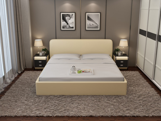 Ūdensgultas viesnīcas divguļamā gulta pilngultas ādas gulta, polsterēta ūdensgulta LB8836