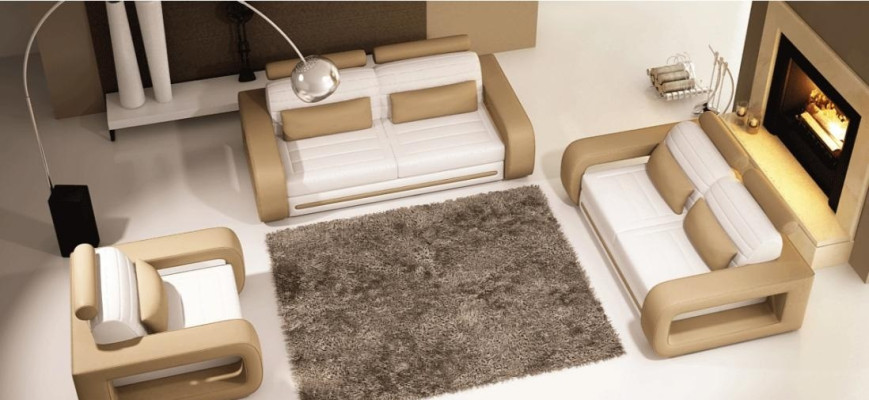 Sēžamistabas komplekts ar kanapiem polsterizēts, ādas dīvāns, 3+2+1 Davosas komplekts, jauns.