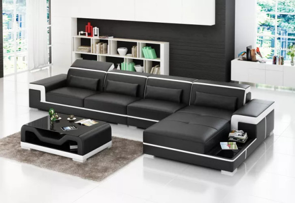 Dizaina stūra dīvāns ar ādas apdari dzīvojamajai istabai ādas dīvāna sofa polster Couchen Sofas