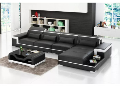 Dizaina stūra dīvāns ar ādas apdari dzīvojamajai istabai ādas dīvāna sofa polster Couchen Sofas