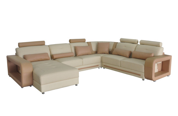 Eck Sofa + USB Polster Stūra dzīvojamā istaba ainava dizaina dīvāni audums A1135