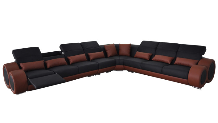 Izstrādes stūra dīvāns Ar krēslu Somu Ādas sedut Garnitur Moderne Sofas Sitz Neu Couchen