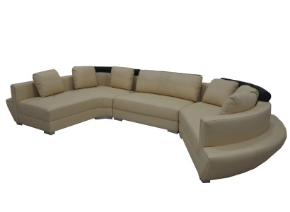 Apskāviena stūra dīvāns ar USB dīvāna polsteru XXL Big Round Sofa dzīvojamās zonas U formas.