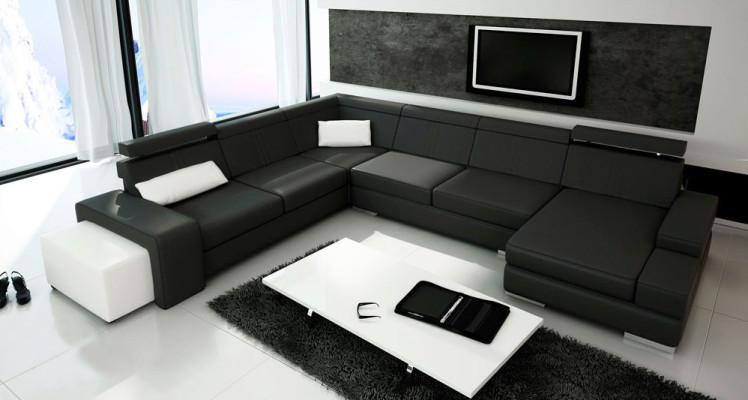 U formas dīvāns dīvāns pārvalkss Medības telpa ādas stūra sofe garnitūra XXL stūra dīvāns jauns