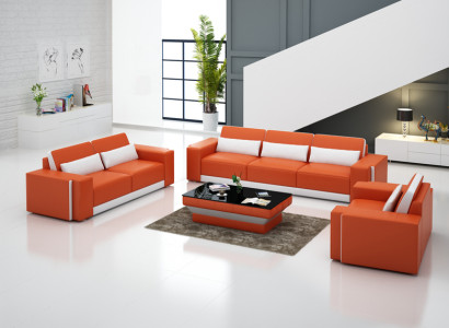 Ādas dīvāns ar USB, dīvāns mājīgai dzīvojamai istabai dīvāns galds sofa komplekts dizains moderns