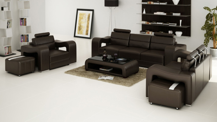 Ādai dīvāns divkrēsls 3+2+1 komplekts Modern Design Sofa USB Jaunais