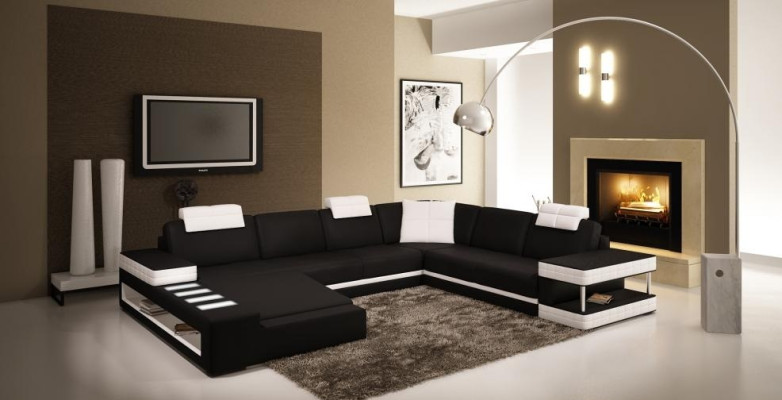 Ādas dīvānu stūra dīvānu dzīvojamā istaba Dizainera dīvāns Gaismas dīvāns Polster Hallstadt-based Sofa