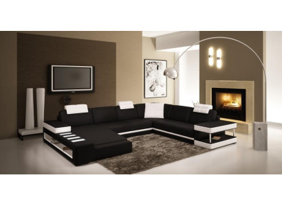 Ādas dīvānu stūra dīvānu dzīvojamā istaba Dizainera dīvāns Gaismas dīvāns Polster Hallstadt-based Sofa