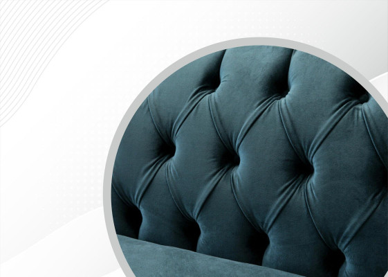 Dīvāns ekskluzīva auduma Chesterfield dīvāni mēbeles lielais 3-vietīgais komplekts