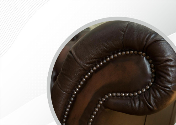 xxl Lielā Sofa Dīvāns Chesterfield 265cm Dekoratīvās Pamatnes Dīvāni 4 Vietaudumi Ādas