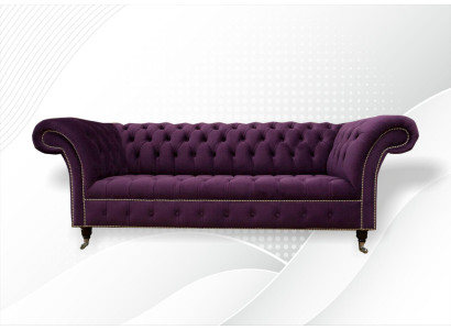 XXL Dīvāns 3 sēdvietu dīvāns Polster Chesterfield sēdvietu komplekts auduma āda