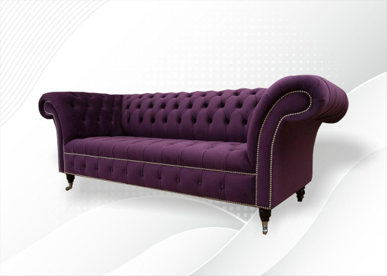 XXL Dīvāns 3 sēdvietu dīvāns Polster Chesterfield sēdvietu komplekts auduma āda