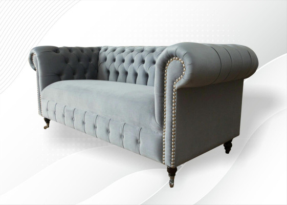 Chesterfield Sofa Dīvāns Pārklājs Audums Āda Tekstils Dīvāni Dekorācijas Komplekts