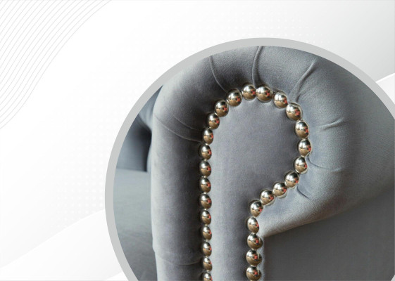 Chesterfield Sofa Dīvāns Pārklājs Audums Āda Tekstils Dīvāni Dekorācijas Komplekts