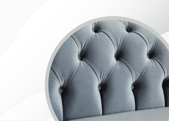Chesterfield Sofa Dīvāns Pārklājs Audums Āda Tekstils Dīvāni Dekorācijas Komplekts