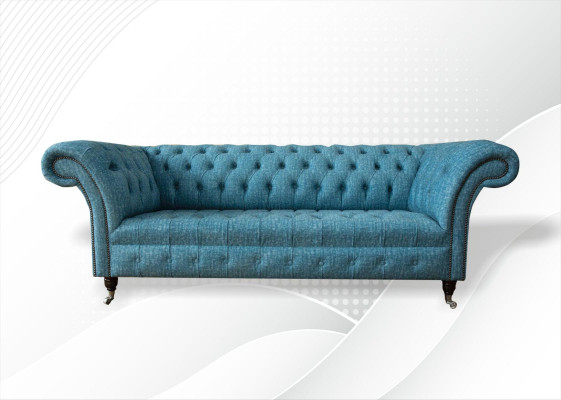 Chesterfield dīvāns sofa polster 3-vietīga dekoratīvā dīvāna komplekts sofai