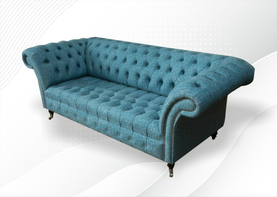 Chesterfield dīvāns sofa polster 3-vietīga dekoratīvā dīvāna komplekts sofai