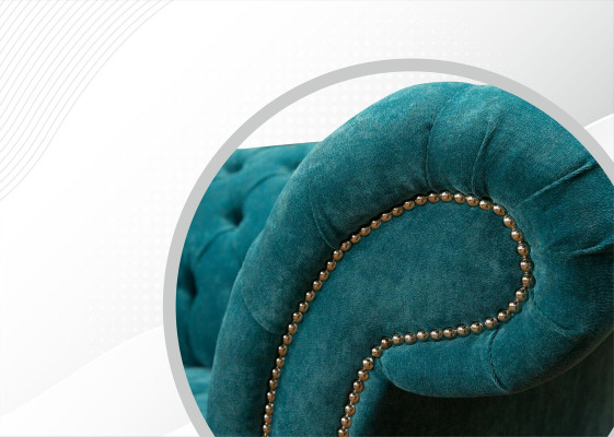 Chesterfield dīvāns Polster Sofas Klasiskais audums Turkšs 3-vietīgais audums