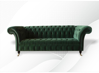 Chesterfield 3 vietu mīkstie dīvāni Ar pamatu Sēdekļa Dīvāns Garnitūra Lielais dīvāns
