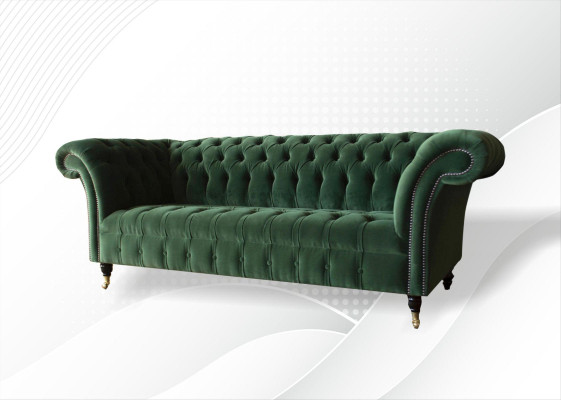 Chesterfield 3 vietu mīkstie dīvāni Ar pamatu Sēdekļa Dīvāns Garnitūra Lielais dīvāns