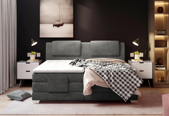 Tekstila dizaina divvietīgs gults luksusa laulības dzīve boxspring viesnīcas matracis guļamistabā