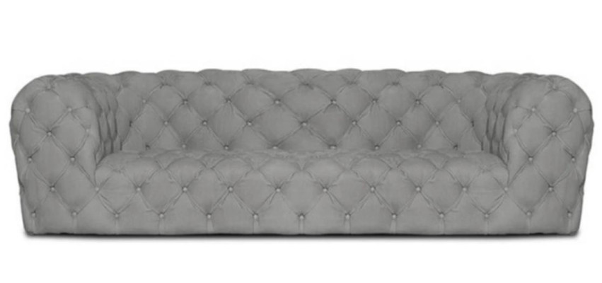 Grau Chesterfield viesistabas mūsdienīgs dizains dīvāni dīvāns mēbeles audums liels XXL jauns