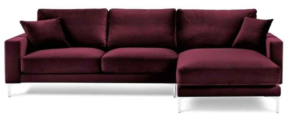 Burgundijas sarkans dizains dīvāni polster sofa kanapes bordo stūra dīvāns audums viesistaba