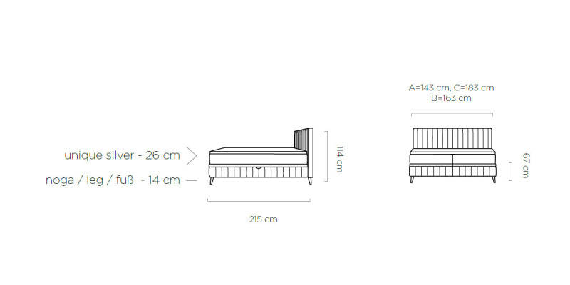 Divguļamistaba koka 180x200 gulta Klasiskā gultas tase Luksusa kastes gulta