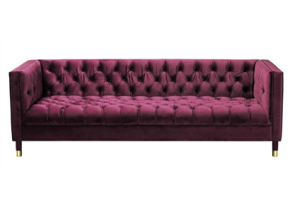 Burgundas trīsvietīgā auduma dzīvojamā istaba dizains dīvāns ar polsterējumu Chesterfield moduļa sofa jauna