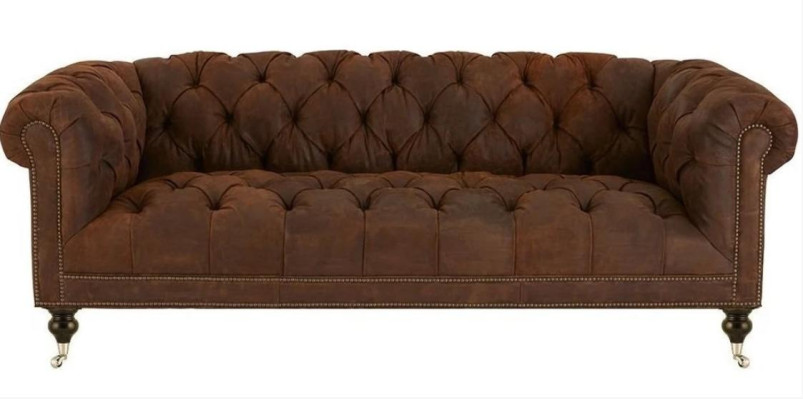 Brunsvigulē Chesterfield Moderno dizaina ādas dīvāns Dizaina mēbeles audekls audums