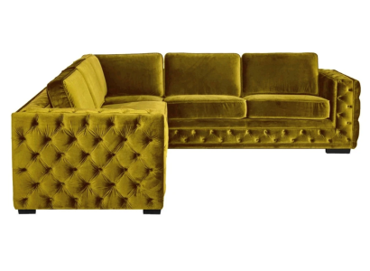 Chesterfield samt stūra dīvāns sofa dīvāns polsterēta stūra garnitūra viesistabai dīvāni dzelteni