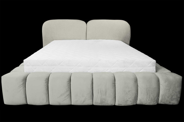 Luksusa gulta rāmis 180x200 cm Pelēka krāsa Galvaskauss Gultas guļamistaba Mēbeles