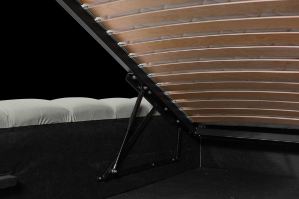 Luksusa gulta rāmis 180x200 cm Pelēka krāsa Galvaskauss Gultas guļamistaba Mēbeles