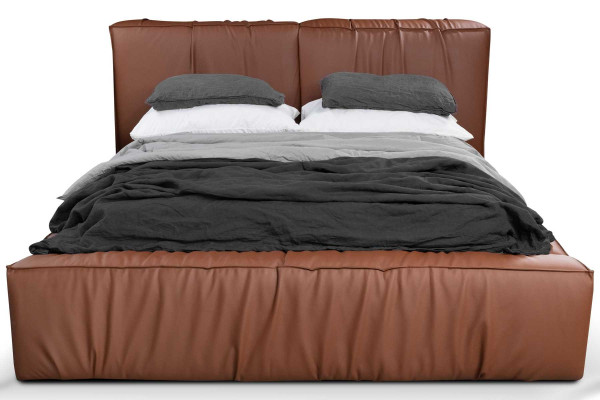 Gultas viesnīca mākslīgais ādas č, 180x200 cm, viesmīļi mēbeles dizains gulta