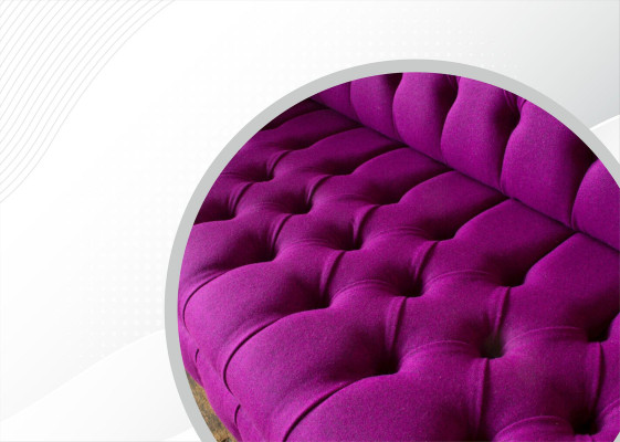 Chesterfield 3-vietīgais krēsls Lila auduma dizaina dīvāns Polster Sofas Neu Kreative Sofa