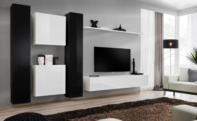 Baltā sienas ietvari dizainera dzīvojamai istabai TV stends Sideboard