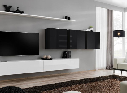 Baltā siena 2x TV statīvs sideboard viesistabas mēbeleienas skapis dizainers